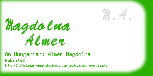 magdolna almer business card